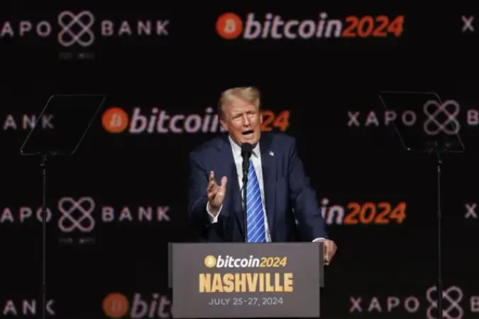 A vitória de Trump gerou um efeito cascata nos mercados, com altas em índices de ações, valorização do dólar e recorde do Bitcoin | Foto: Reprodução/ Getty Images