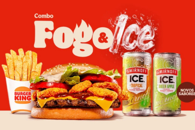 Refil de bebida alcoólica no Burger King durante o Carnaval.